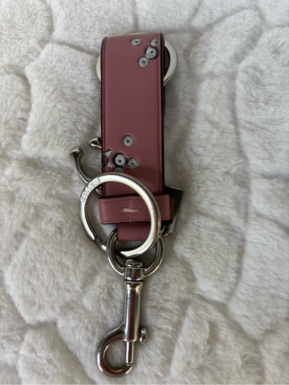 Coach Trigger Snap Bag Charm With Star Print - Picture 9 of 9